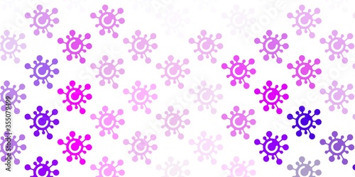 Light Purple, Pink vector texture with disease symbols.