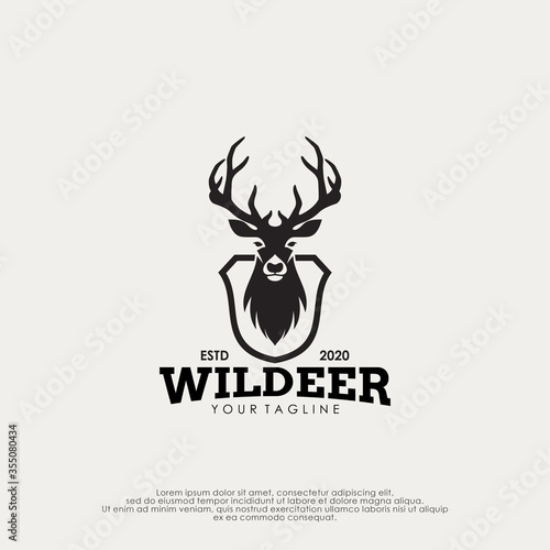 Deer Logo Design Vector Template. Modern Design. Deer Logo. Vector Illustration