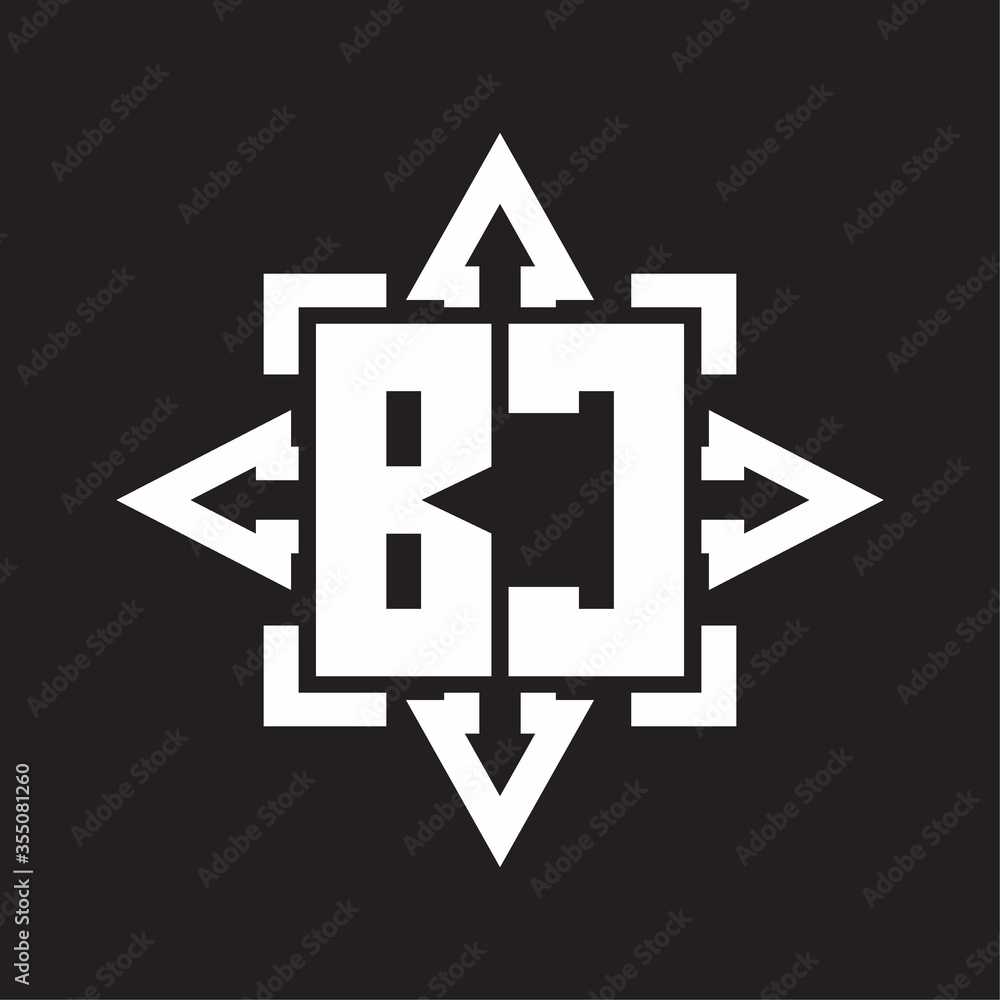 BC Logo monogram with rounded arrows shape design template BC Logo monogram with rounded arrows shape design template