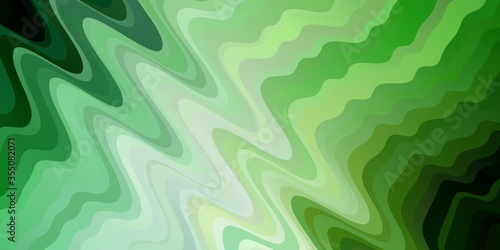 Light Green vector pattern with lines. Colorful illustration, which consists of curves. Best design for your ad, poster, banner.
