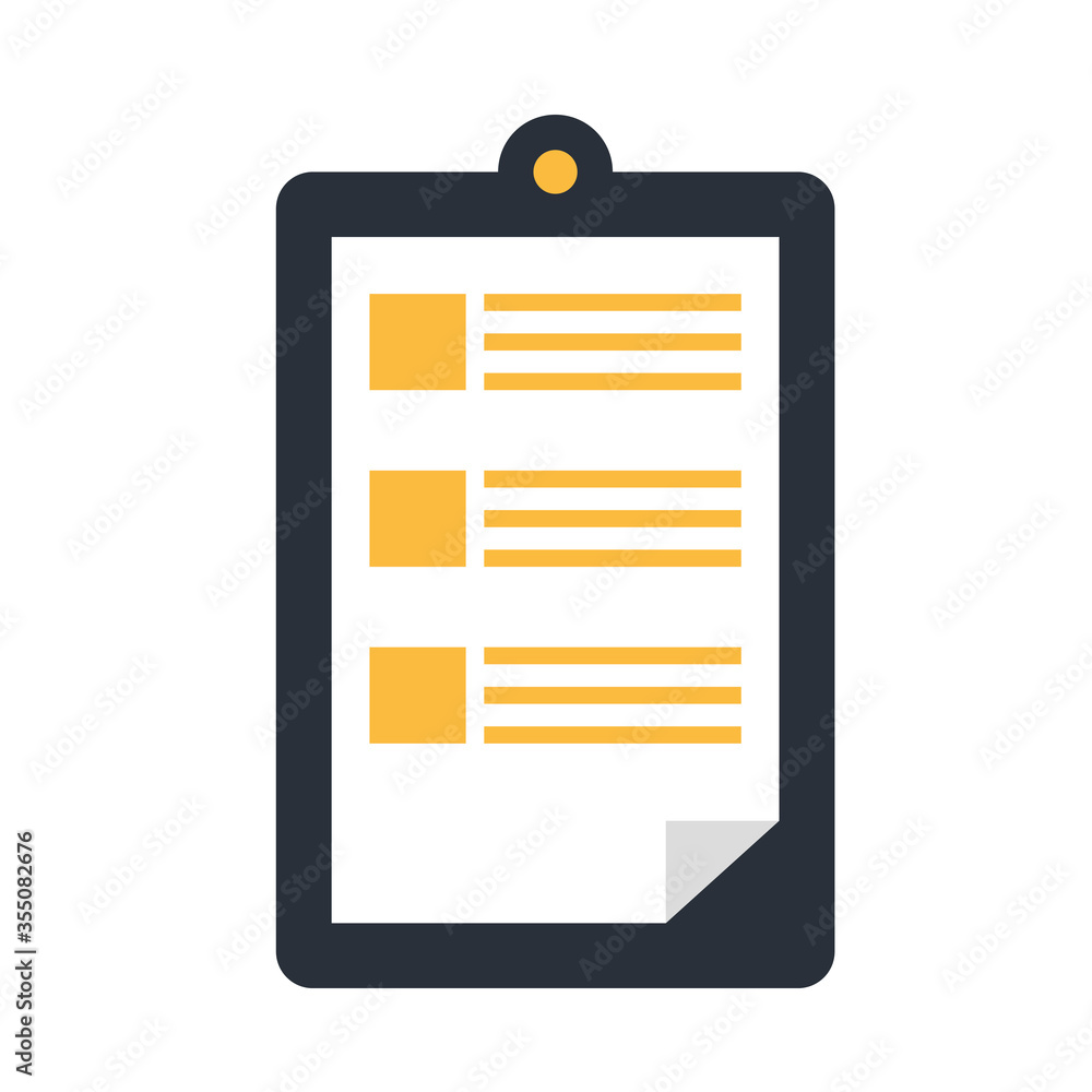 Isolated document paper vector design Isolated document paper vector design