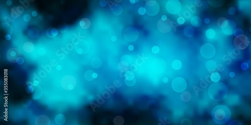 Light BLUE vector pattern with spheres. Modern abstract illustration with colorful circle shapes. Pattern for booklets, leaflets.