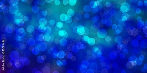 Light Pink, Blue vector background with bubbles. Abstract decorative design in gradient style with bubbles. New template for a brand book.