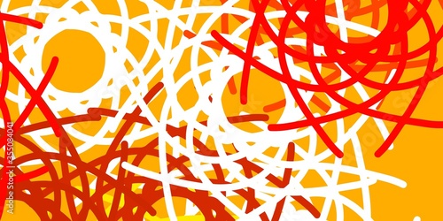 Light Orange vector pattern with abstract shapes.