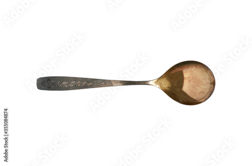 vintage spoon on white background