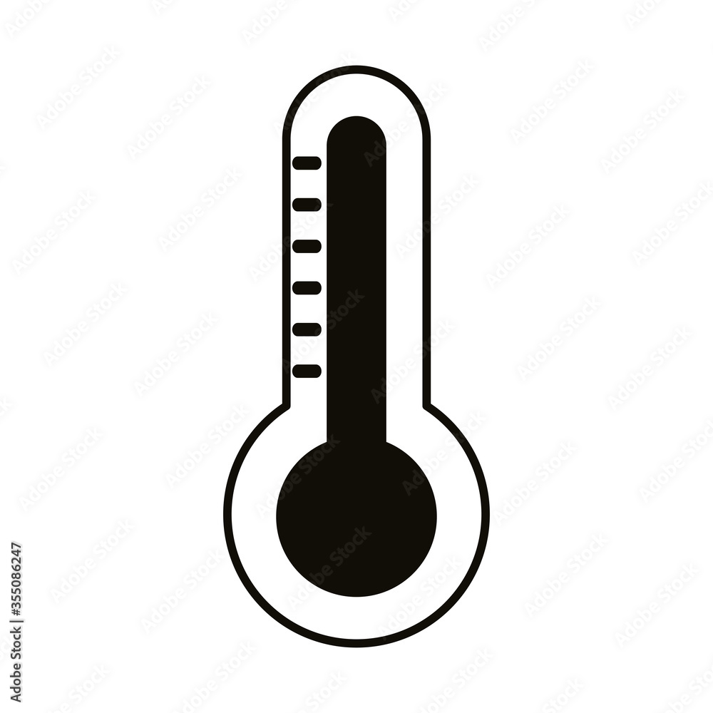 thermometer temperature measure with covid19 line style thermometer temperature measure with covid19 line style