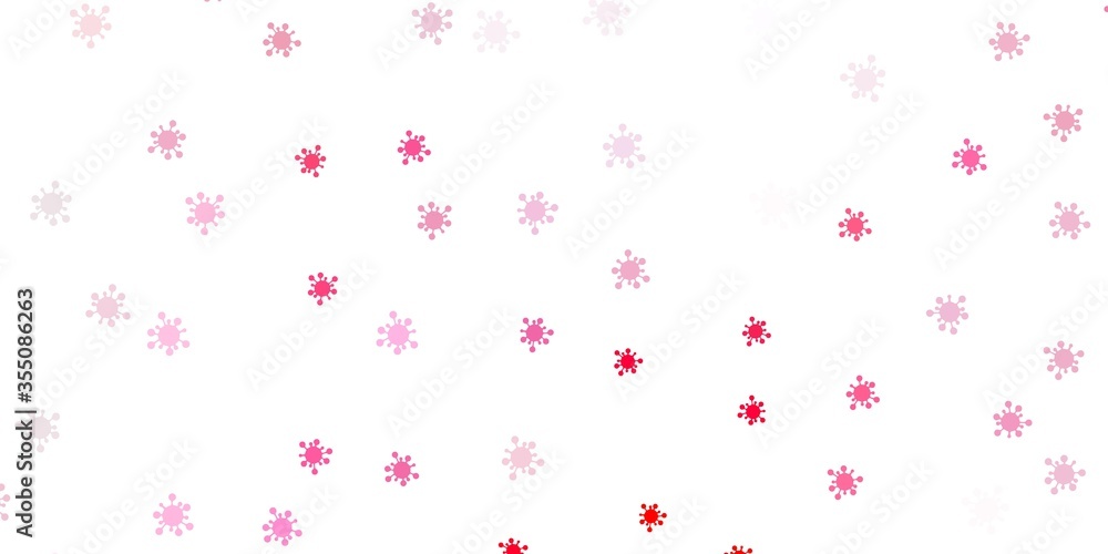 Light pink vector pattern with coronavirus elements. Light pink vector pattern with coronavirus elements.