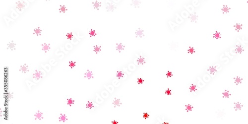 Light pink vector pattern with coronavirus elements.