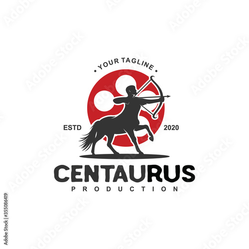 centaur logo icon vector illustration