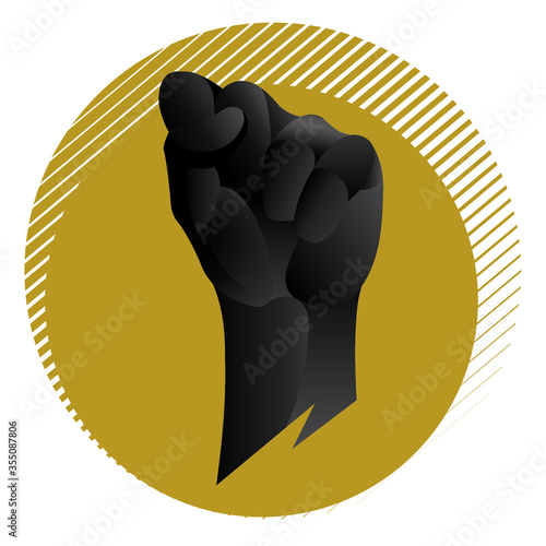 hand and fist of justice icon symbol