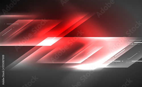 Dynamic neon shiny abstract background. Trendy abstract layout template for business or technology presentation, internet poster or web brochure cover, wallpaper