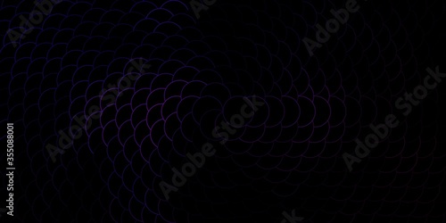 Dark Purple vector pattern with spheres. Colorful illustration with gradient dots in nature style. New template for a brand book.