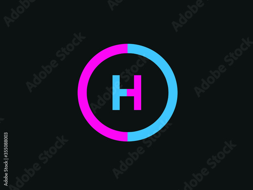 Capital letter H vector image
