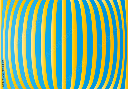 Fondo azul y dorado con lineas abombadas.