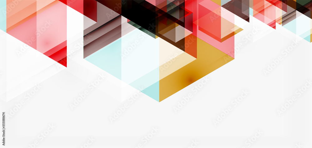 Geometric abstract background, mosaic triangle and hexagon shapes. Trendy abstract layout template for business or technology presentation, internet poster or web brochure cover, wallpaper Geometric abstract background, mosaic triangle and hexagon shapes. Trendy abstract layout template for business or technology presentation, internet poster or web brochure cover, wallpaper