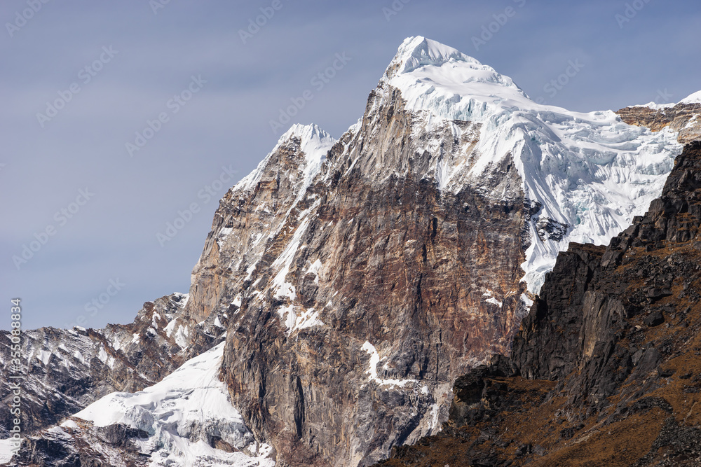 Kyashar or Peak 43 in Himalaya mountains range, Mera peak climbing route, Nepal