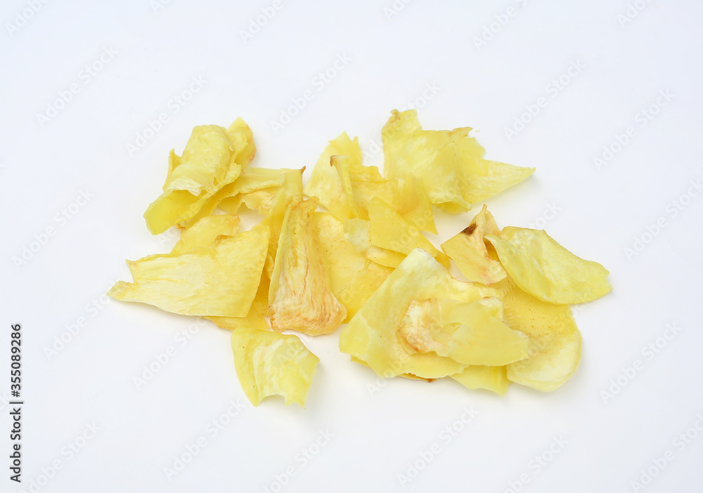 Fototapeta premium Durian chips isolated on white background