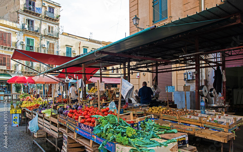 Market events in the streets of Palermo