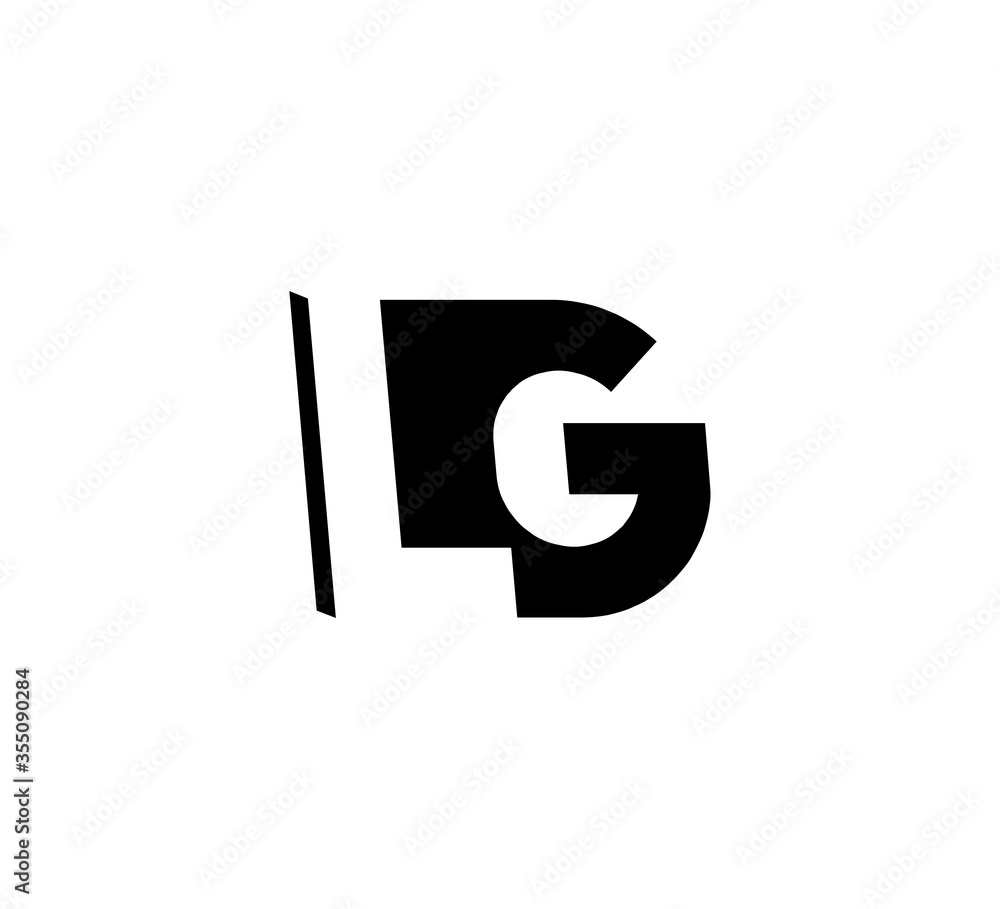 Initial letters Logo black positive/negative space LG Initial letters Logo black positive/negative space LG
