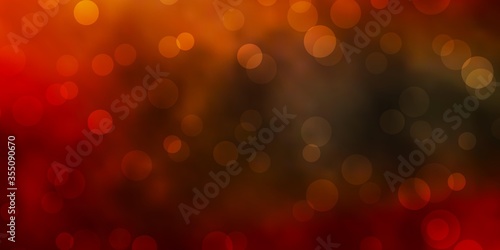 Light Green, Red vector texture with disks. Abstract colorful disks on simple gradient background. Pattern for wallpapers, curtains.