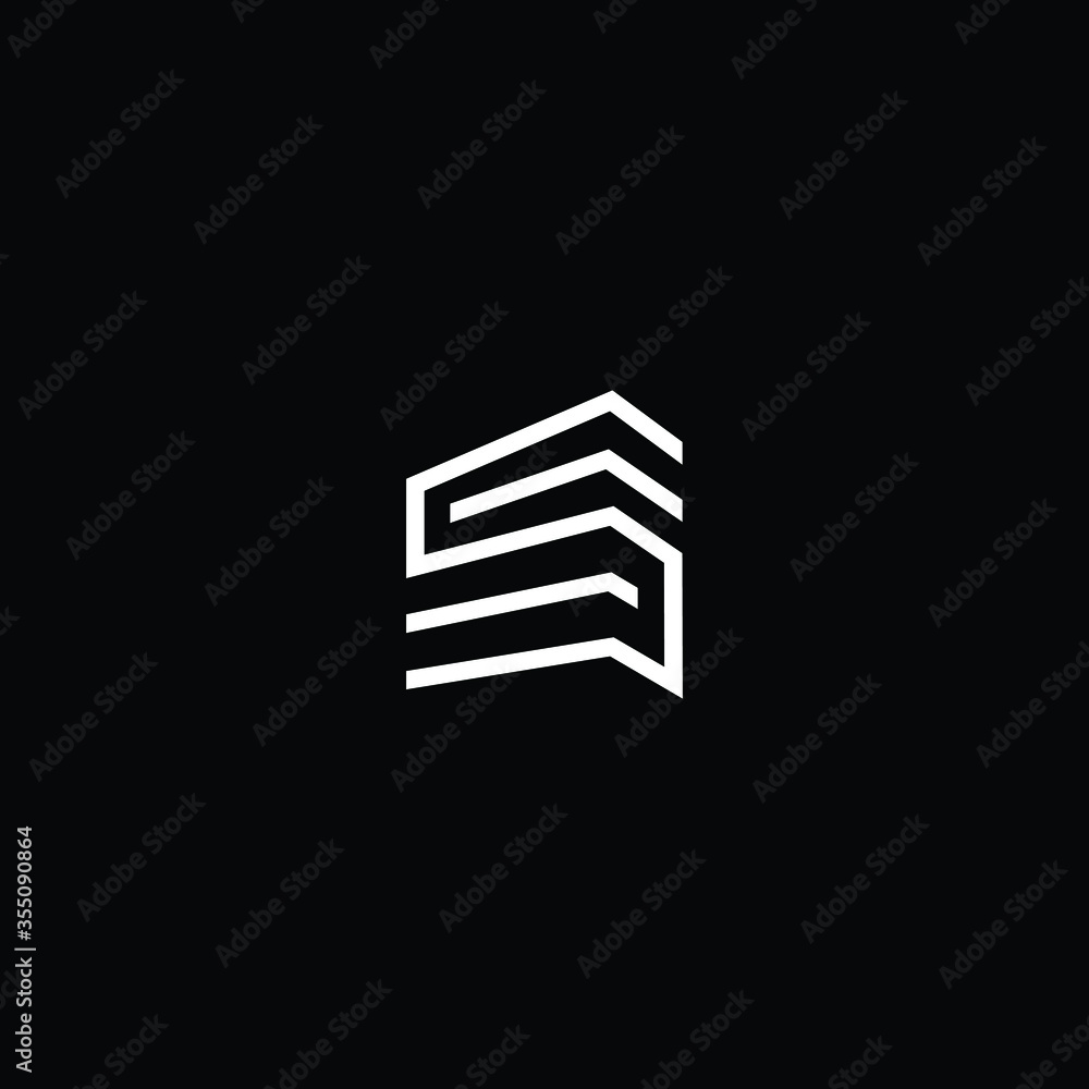 Logo design of S in vector for construction, home, real estate, building, property. Minimal awesome trendy professional logo design template on black background. Logo design of S in vector for construction, home, real estate, building, property. Minimal awesome trendy professional logo design template on black background.
