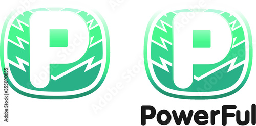 P power icon logo symbol electric