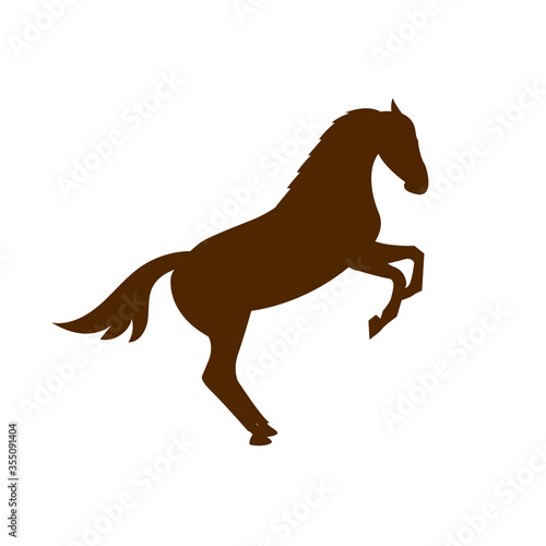 standing horse vector illustration