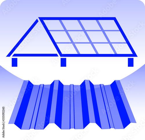 roofing construction work icon symbol