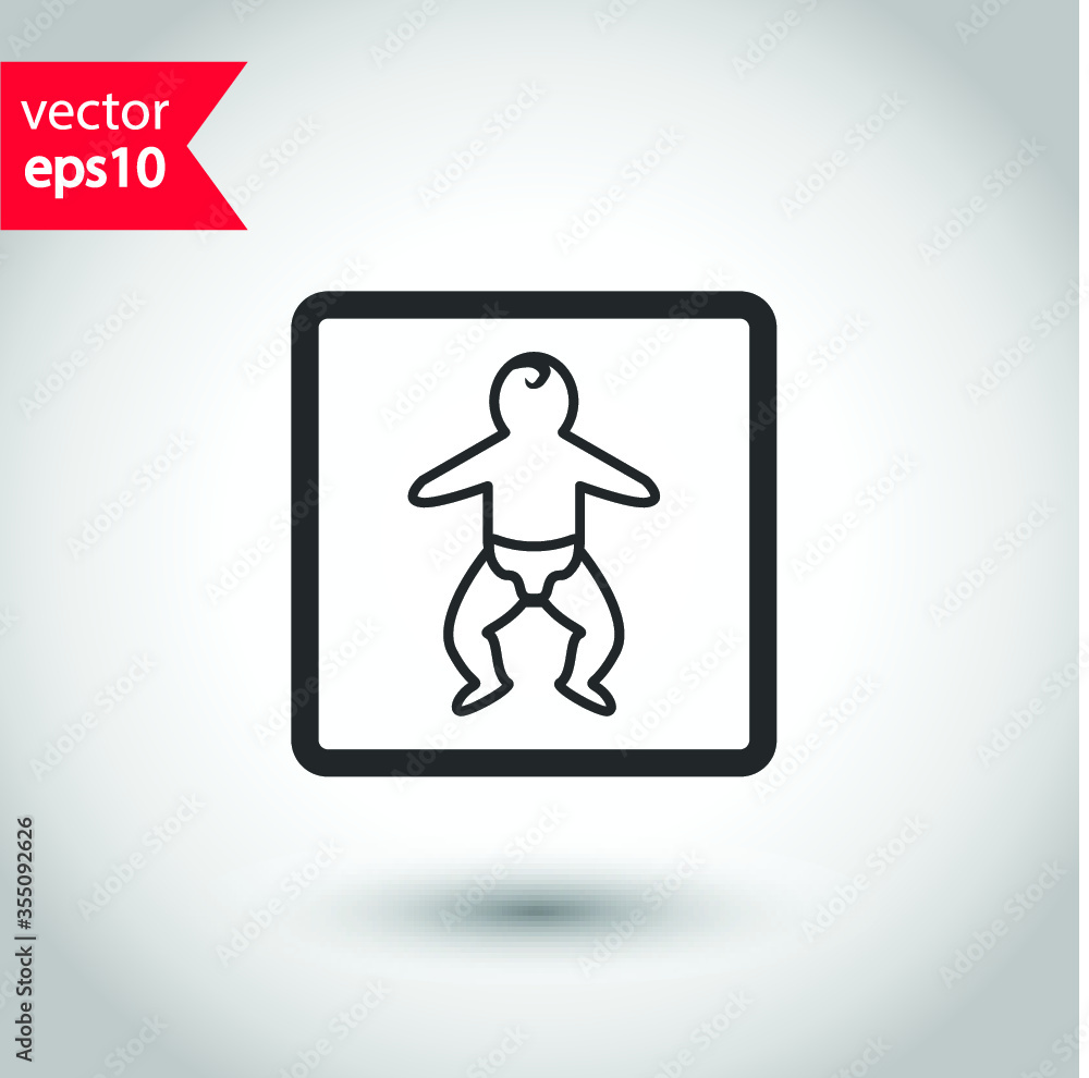 Baby vector icon. Baby flat sign design. Studio background. EPS 10 vector sign. Baby symbol pictogram Baby vector icon. Baby flat sign design. Studio background. EPS 10 vector sign. Baby symbol pictogram
