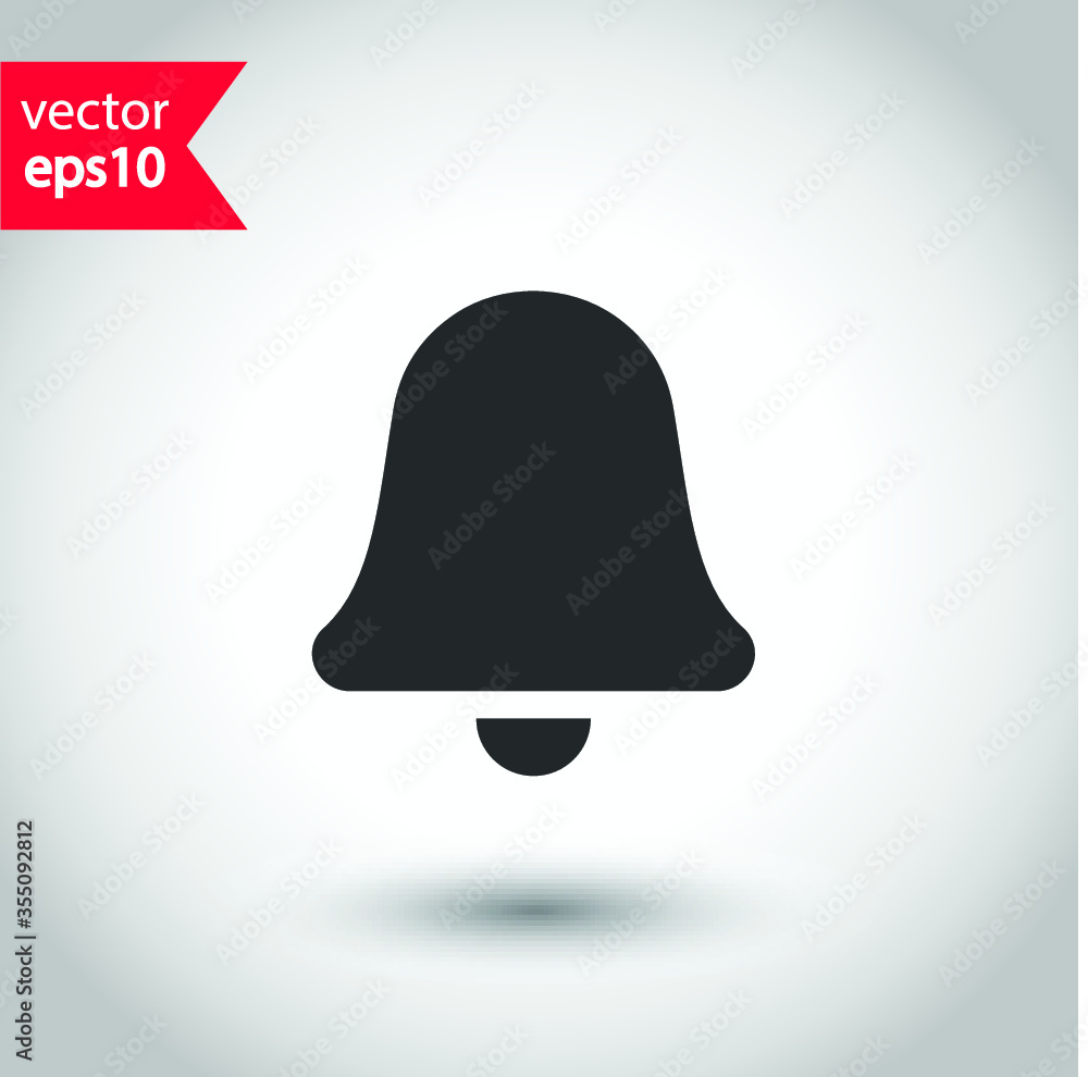Notification icon. Bell vector icon. Toller icon. Campane flat sign design. Studio background. EPS 10 vector flat sign. Bell symbol pictogram Notification icon. Bell vector icon. Toller icon. Campane flat sign design. Studio background. EPS 10 vector flat sign. Bell symbol pictogram