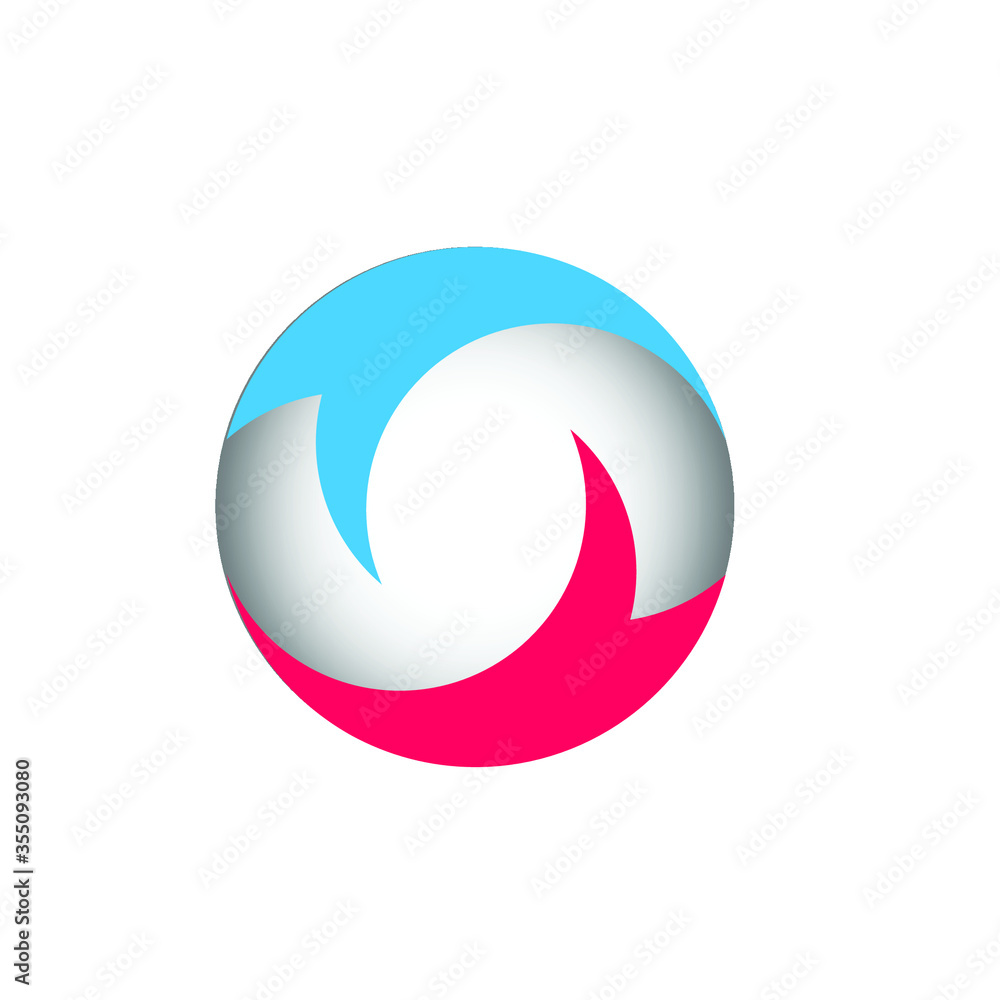 blue and pink abstract arrows