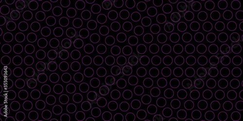 Dark Purple vector background with bubbles. Abstract decorative design in gradient style with bubbles. Pattern for wallpapers, curtains.