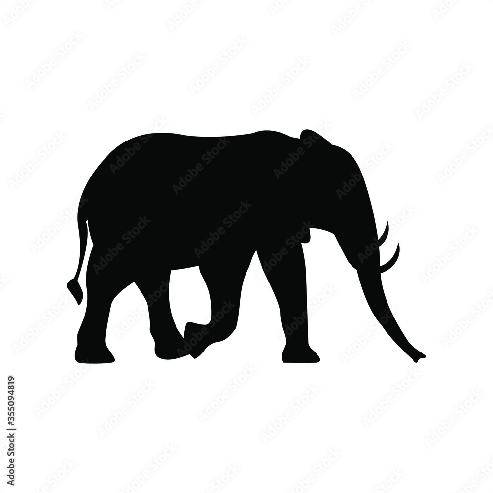 Obraz premium elephant silhouette vector