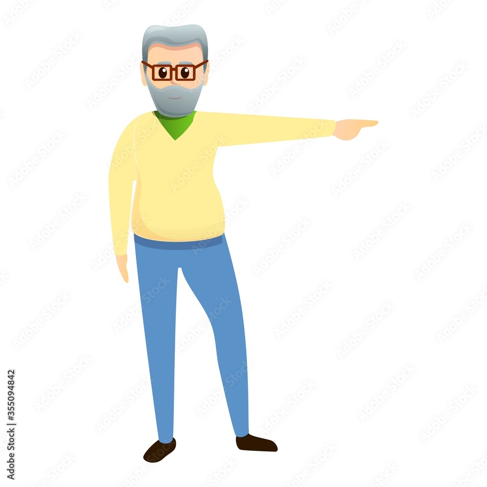 Granddad icon. Cartoon of granddad vector icon for web design isolated on white background Granddad icon. Cartoon of granddad vector icon for web design isolated on white background