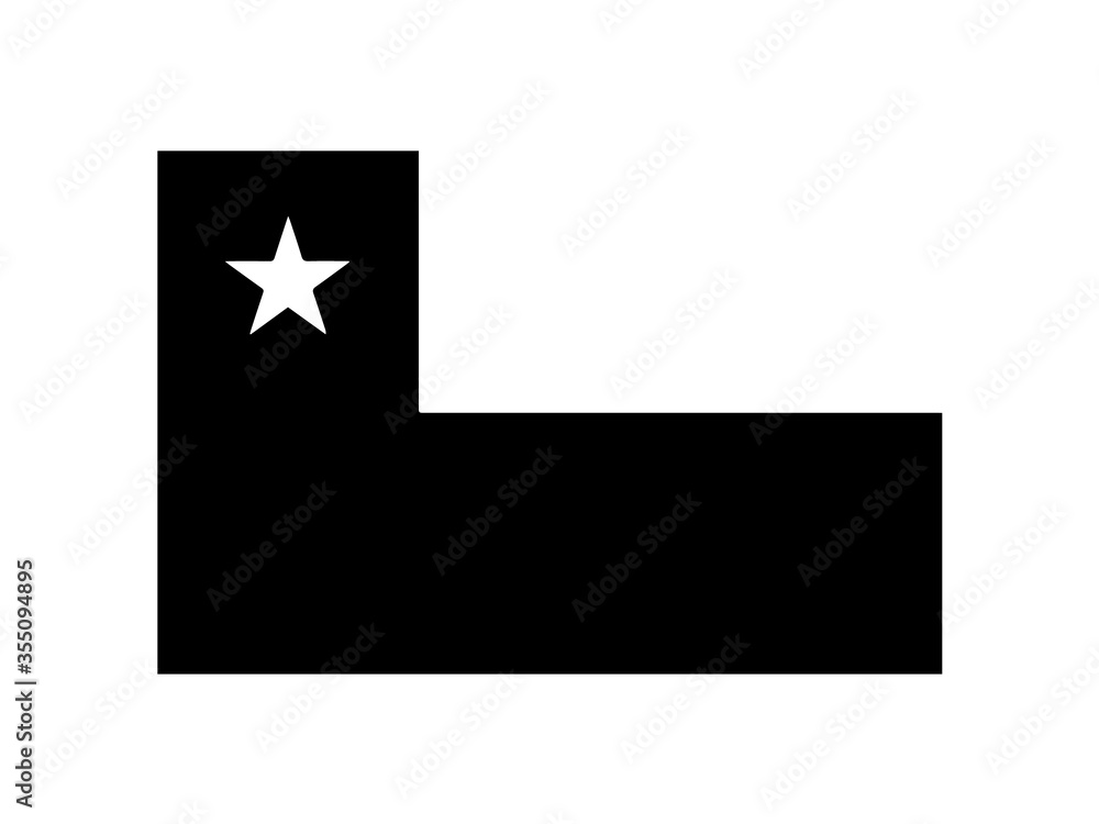 Chile Flag Black and White. Country National Emblem Banner. Monochrome Grayscale EPS Vector File. Chile Flag Black and White. Country National Emblem Banner. Monochrome Grayscale EPS Vector File.