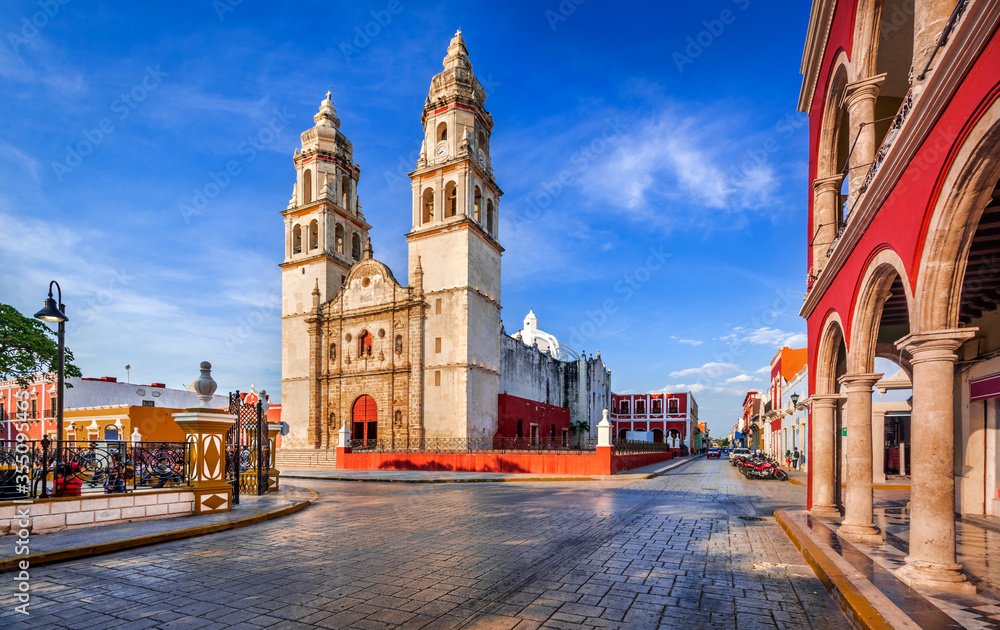 Campeche, Mexico -  Independence Plaza, Yucatan sightseeing