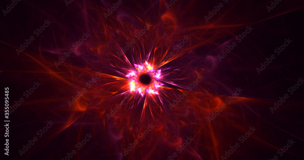 3D rendering abstract red fractal light background 3D rendering abstract red fractal light background