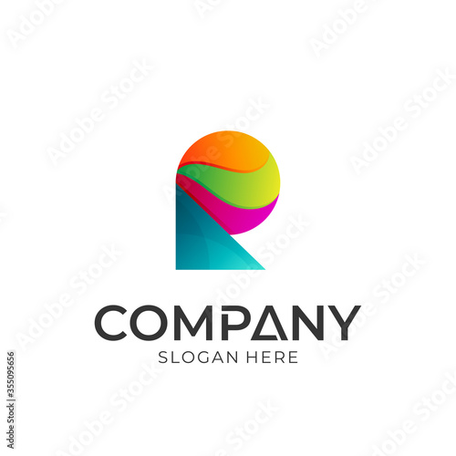 Free Download Colorful initial letter R business logo design template. - GFXLoad
