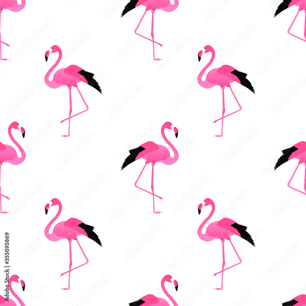 Obraz premium seamless pattern with flamingos