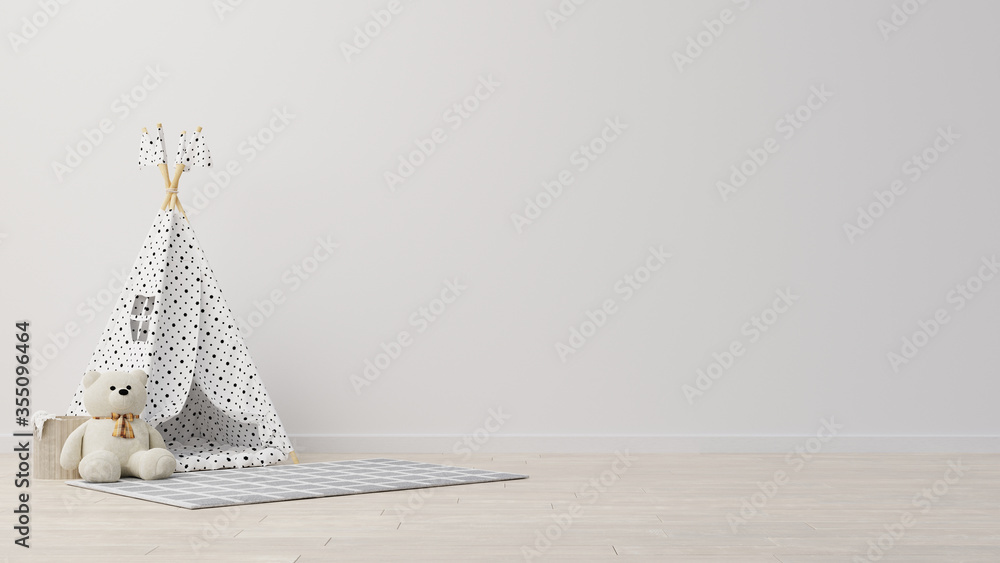 Interior poster mock up Children's playroom. 3D rendering Interior poster mock up Children's playroom. 3D rendering