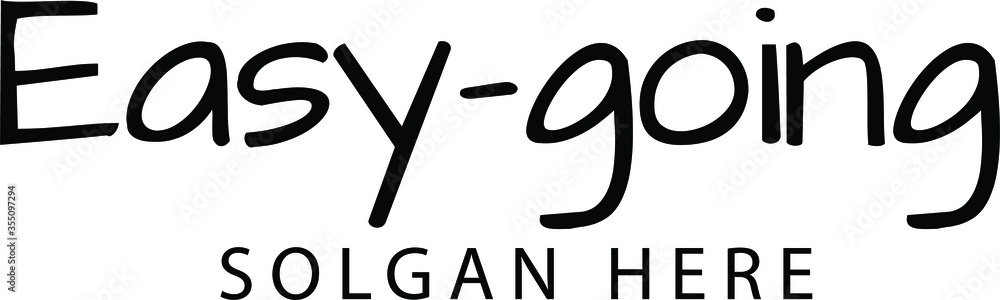 A hand-drawn signature logo design template A hand-drawn signature logo design template