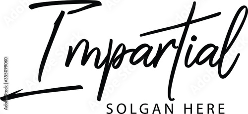 A hand-drawn signature logo design template