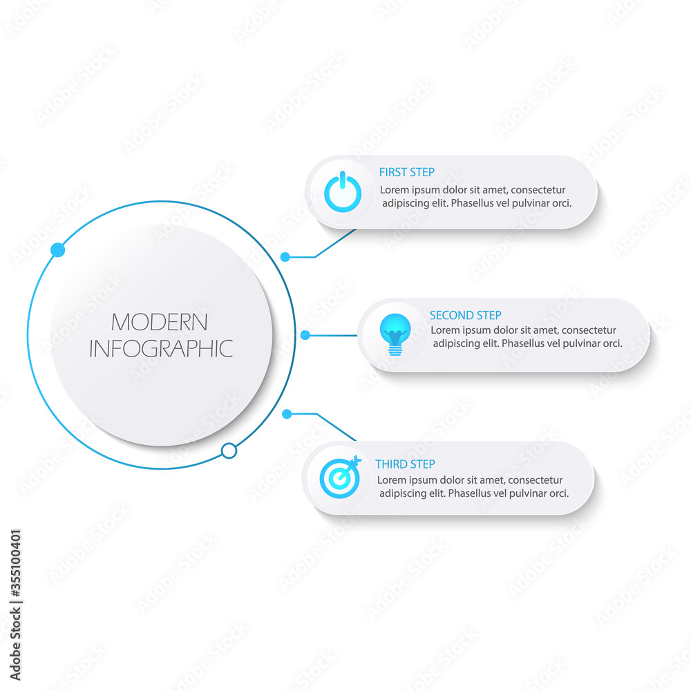modern infographic with led light icon modern infographic with led light icon