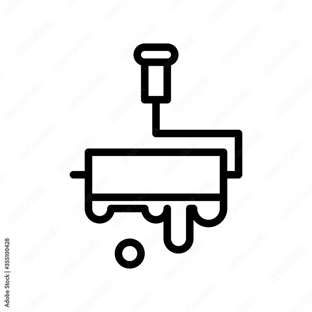 paint brush line icon paint brush line icon