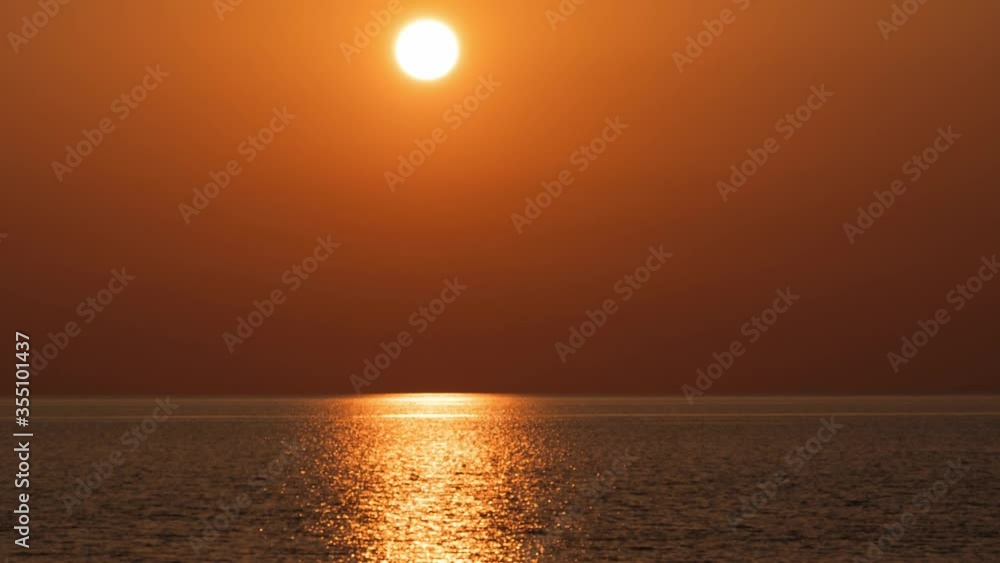 Sunset over the sea. Evening. Time lapse video Sunset over the sea. Evening. Time lapse video