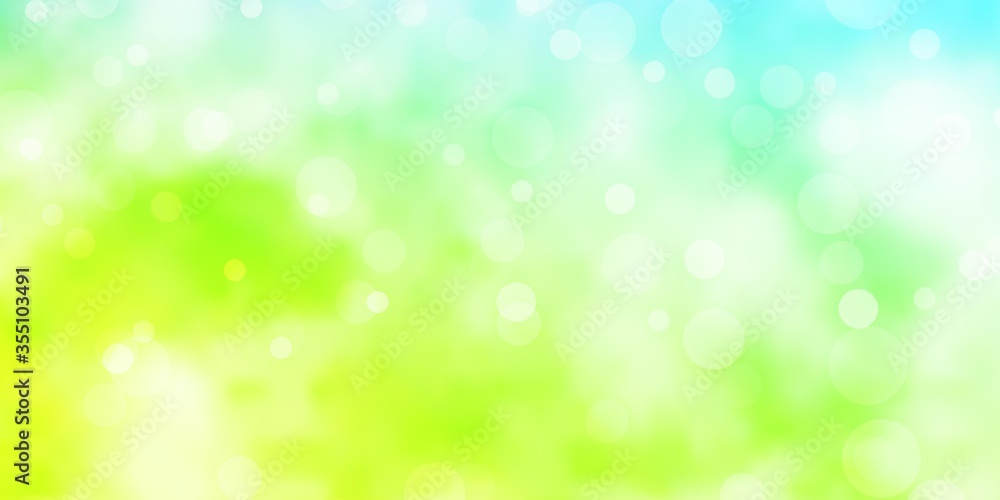 Light Blue, Green vector template with circles. Abstract colorful disks on simple gradient background. Pattern for wallpapers, curtains. Light Blue, Green vector template with circles. Abstract colorful disks on simple gradient background. Pattern for wallpapers, curtains.