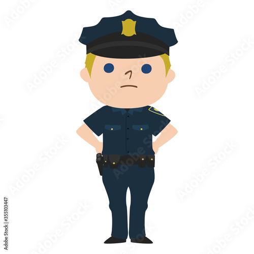 男性警察官のイラスト。
