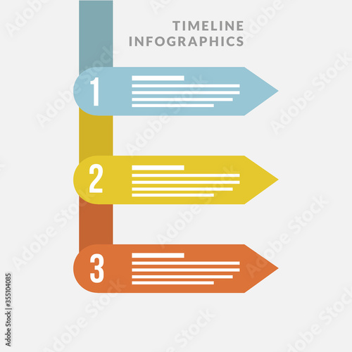 Timeline infographics numbers labels vector design