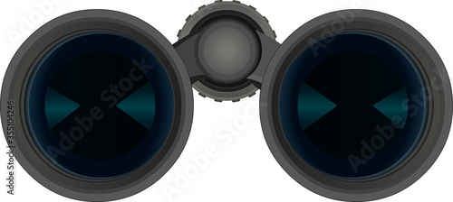 Vector image of binocular, binoculars icon isolated on white background. 
