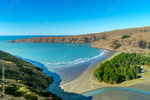 Okains Bay, Banks Peninsula, New Zealand.